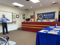 The Wilton Water and Sewer Authority board listens to public comments prior to voting on whether or not to fluoridate the town’s water supply. Photo by Jonathon Norcross.