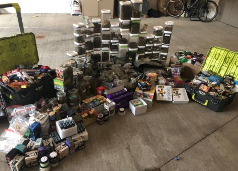 Concentrated marijuana, hallucinogenic mushrooms, and over 43 pounds of flower marijuana seized in connection with the alleged operation of an illegal open-air market. Photo: Saratoga County Sheriff’s Office.