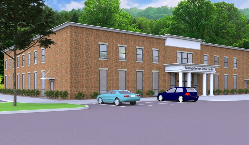 Rendition of building serving as the future home of the Saratoga Senior Center.  