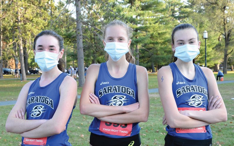 Top Three Runners: Emily Bush, Ella Kurto, and Mackenzie Hart  Photo by Super Source Media. 
