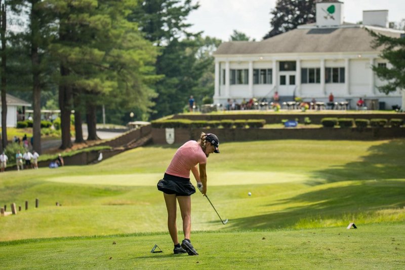 Second place finisher Kennedy Swedick in action at McGregor Links in Saratoga this summer. Photos: New York State Golf Association