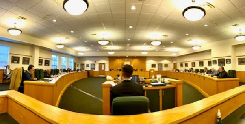 Saratoga County Board of Supervisors gather for their monthly meeting on Feb. 15, 2022.  