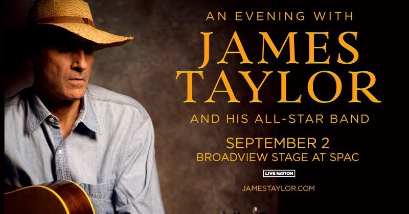 James Taylor &amp; his All-Star Band take the stage  in the Spa City in September.
