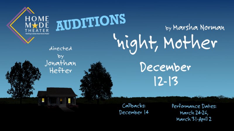 Home Made Theater Holds Open Auditions for ‘night, Mother on Dec. 12 &amp; 13