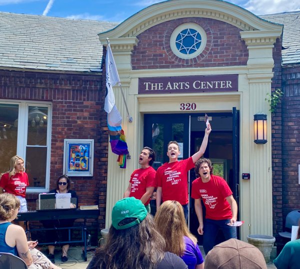 Opera Saratoga celebrates the start of their 62nd season with a presser and live musical performances on Broadway in Saratoga Springs May 31,2024. Photo by Thomas Dimopoulos.