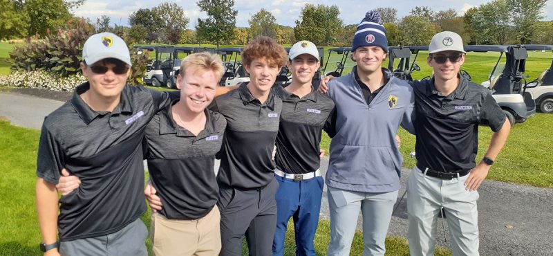 Members of the Ballston Spa varsity boys golf team pictured at the  Section 2 Class A Boys’ Golf Championships on Oct. 12. Photo provided.