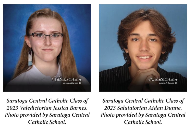 Saratoga Catholic Class of 2023 Valedictorian &amp; Salutatorian