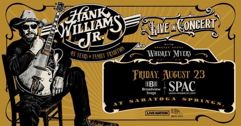 Image: Live at SPAC in August: Hank Williams, Jr., and Whiskey Myers.
