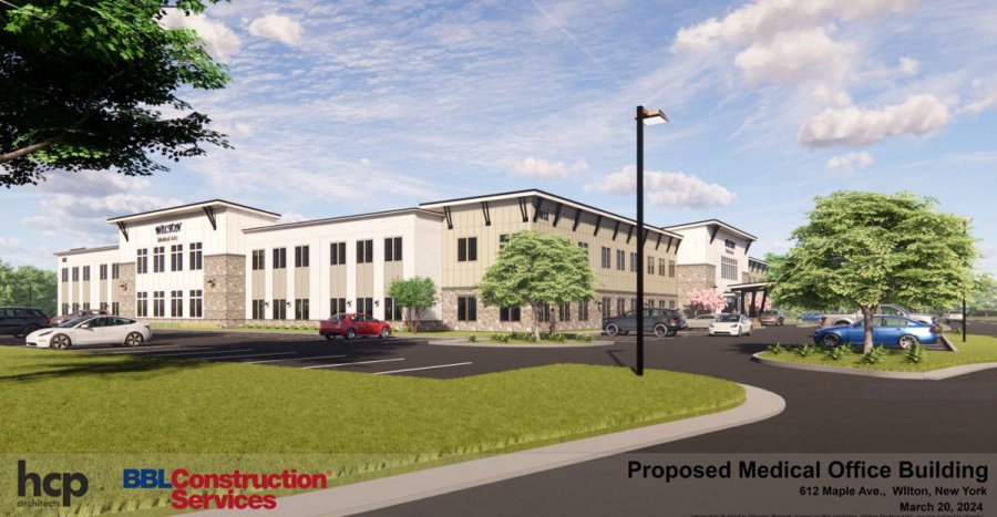 Proposed medical office building, Route 9 view from south looking north.