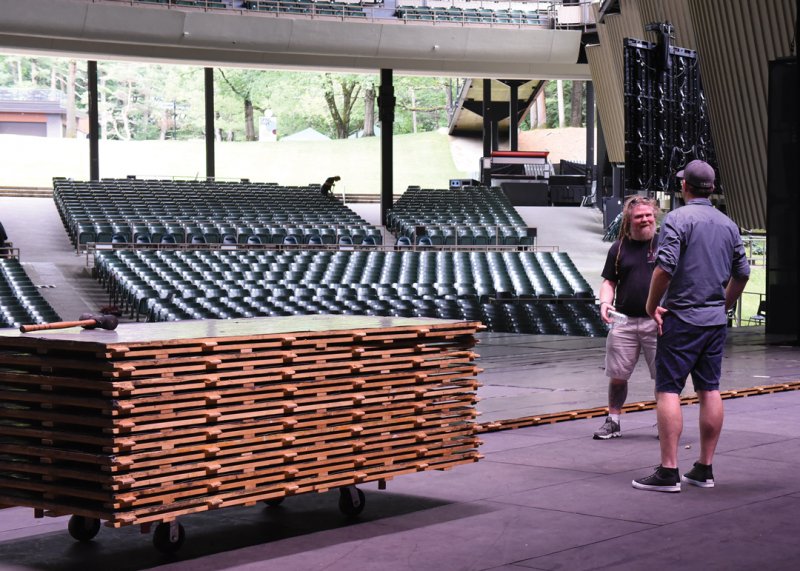 New York City Ballet load-in at SPAC of costumes on July 12, 2021, in advance of this week’s “On and Off Stage” performances. Photo by SuperSource Media. 