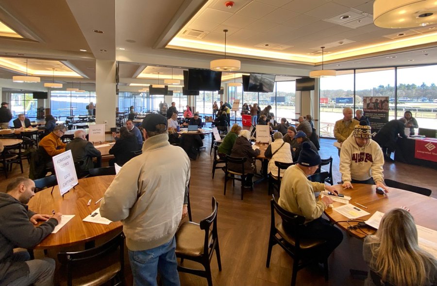 NYRA hosted a job fair at the 1863 Club at Saratoga Race Course on  Feb. 21, 2024. Photo by Thomas Dimopoulos.