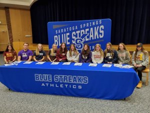 Blue Streak Athletes Commit to Colleges