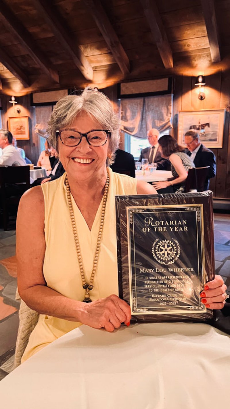 Mary Lou Wheeler, recognized as Rotarian of the Year. Photo provided.