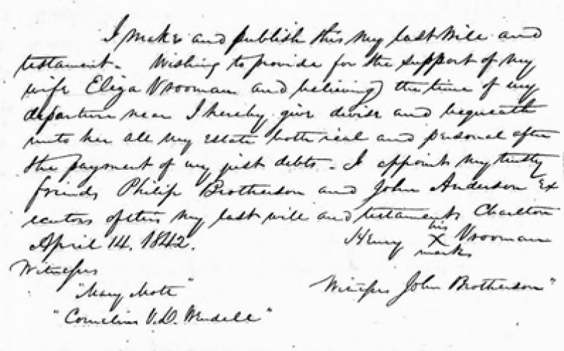 The Last Will and Testament of Henry A. Vrooman. Photo provided by The Saratoga County History Roundtable.